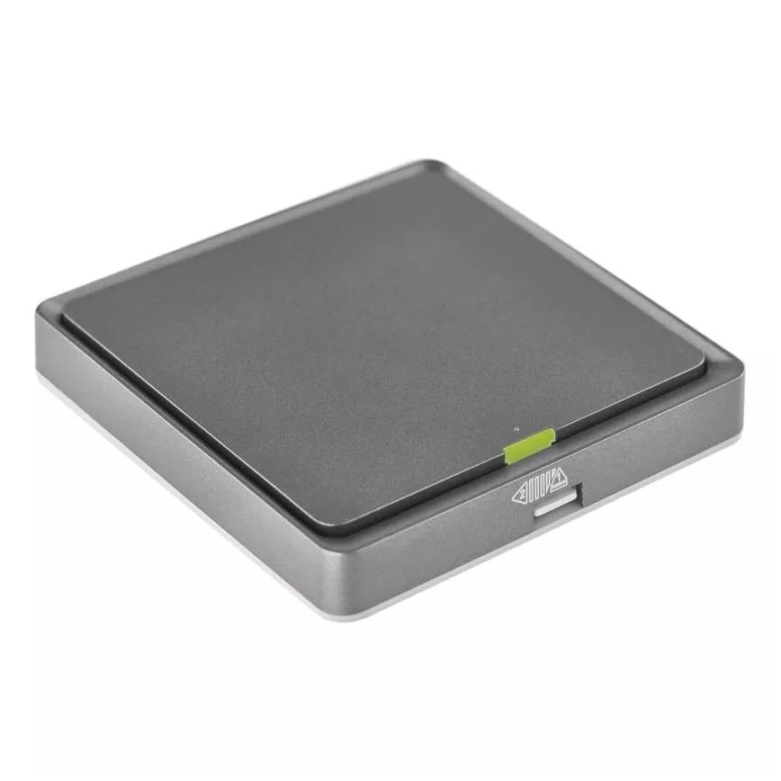 Interruptor 1-botão GoSmart 1xCR2430 Tuya preto