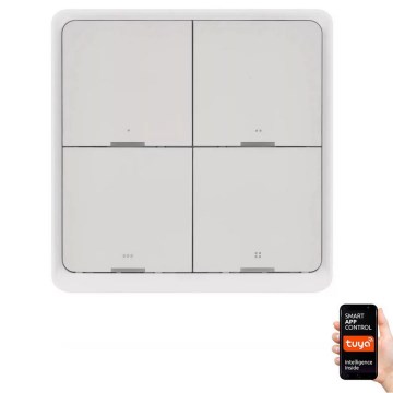 Interruptor 4 botões GoSmart 1xCR2430 Tuya branco