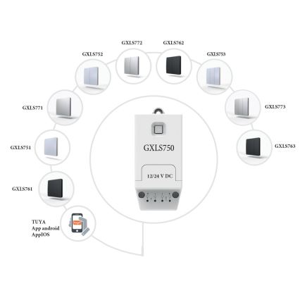 Interruptor cinético sem fios 2P IP67 branco