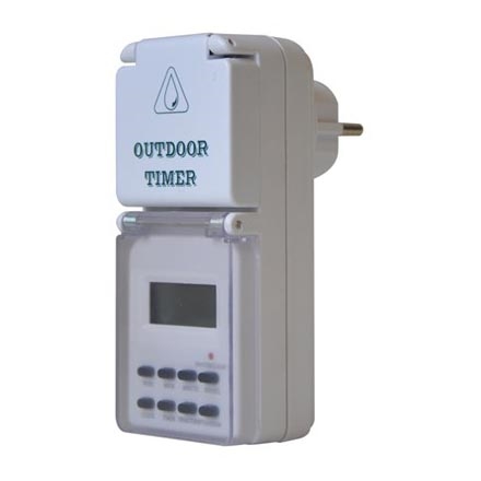 Interruptor digital semanal para exterior 16A/230V IP44 200 mAh
