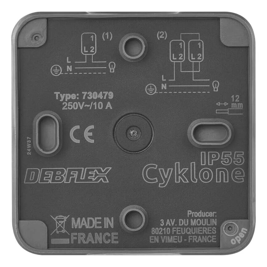 Interruptor doméstico de corrente alternada 250V/10A IP55