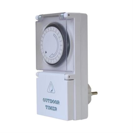 Interruptor mecânico exterior com temporizador diário 16A/230V IP44