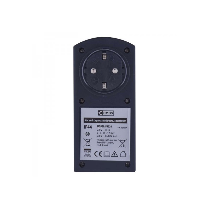 Interruptor temporizador mecánico para exterior SCHUKO IP44
