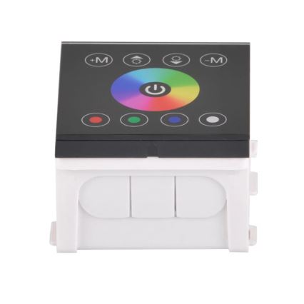 Interruptor táctil com regulador de fluxo luminoso para tiras LED RGBW 12-24V de 4 canais