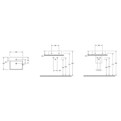Isvea - Lavatório de bancada PURITY 50x42 cm cerâmica/branco