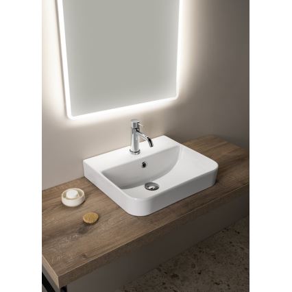 Isvea - Lavatório de bancada SOTT AQUA 48x42 cm cerâmica/branco