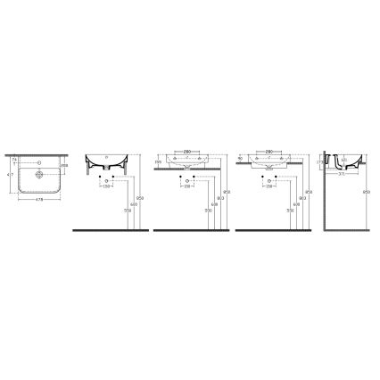 Isvea - Lavatório de bancada SOTT AQUA 48x42 cm cerâmica/branco