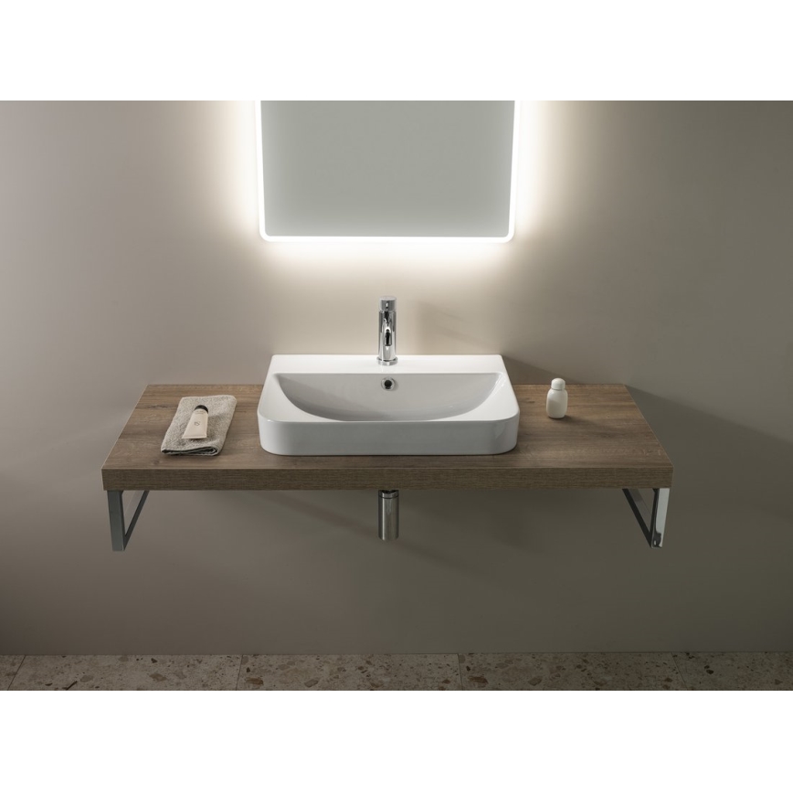 Isvea - Lavatório de bancada SOTT AQUA 57x44 cm cerâmica/branco