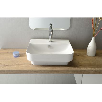 Isvea - Lavatório de bancada SOTT AQUA 57x44 cm cerâmica/branco