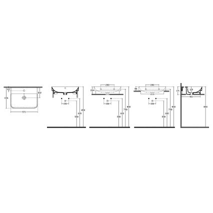 Isvea - Lavatório de bancada SOTT AQUA 57x44 cm cerâmica/branco