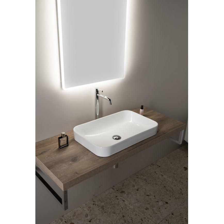 Isvea - Lavatório para bancada AQUA 60x38 cm cerâmica/branco