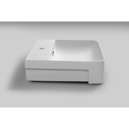 Isvea - Lavatório semi-encastrado SOTT AQUA 59x49 cm cerâmica/branco