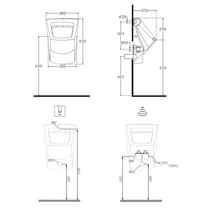 Isvea - Pisoár PURITY branco