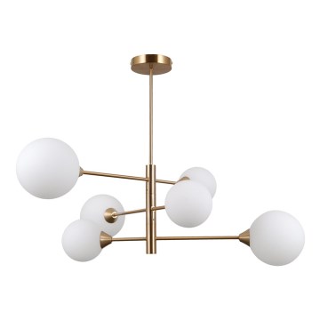 ITALUX - Candeeiro de teto EVORA 6xG9/5W/230V latão