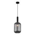 ITALUX - Candeeiro de teto suspenso ANTIOLA 1xE27/40W/230V diâmetro 20 cm preto