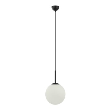 ITALUX - Candeeiro de teto suspenso DEORE 1xE27/40W/230V diâmetro 25 cm preto