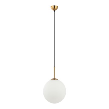 ITALUX - Candeeiro de teto suspenso DEORE 1xE27/40W/230V diâmetro 30 cm bronze