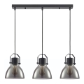 ITALUX - Candelabro suspenso DARLENA 3xE27/40W/230V preto