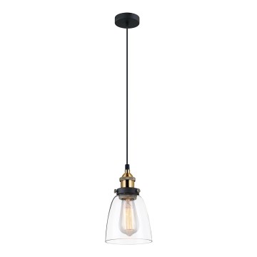 ITALUX - Candelabro suspenso FRANCIS 1xE27/40W/230V preto/dourada