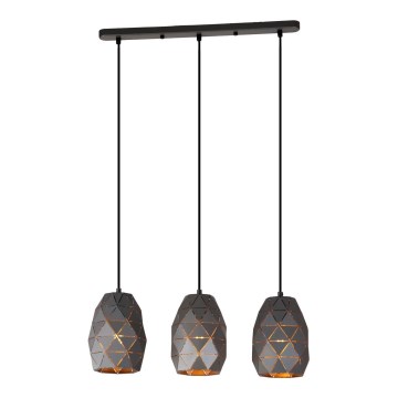 ITALUX - Candelabro suspenso HARLEY 3xE27/40W/230V antracite