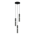 ITALUX - Candelabro suspenso ISIDORA 3xGU10/25W/230V antracite/cromado