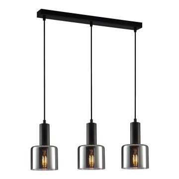 ITALUX - Candelabro suspenso SANTIA 3xE27/40W/230V preto
