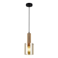 ITALUX - Candelabro suspenso SARDO 1xE27/40W/230V preto/latão