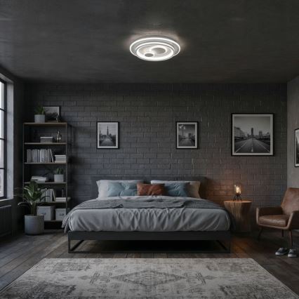 ITALUX - Candeeiro de teto LED dimerizável PARCO LED/55W/230V 3000-6500K diâmetro 50 cm branco + comando remoto