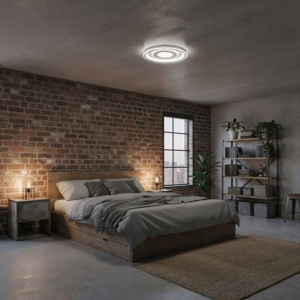ITALUX - Candeeiro de tecto LED dimerizável SIMNI LED/55W/230V 3000-6500K Ø 50 cm branco + comando remoto
