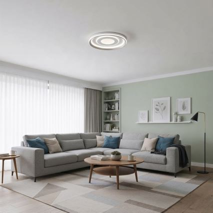 ITALUX - Candeeiro de tecto LED dimerizável SIMNI LED/55W/230V 3000-6500K Ø 50 cm branco + comando remoto