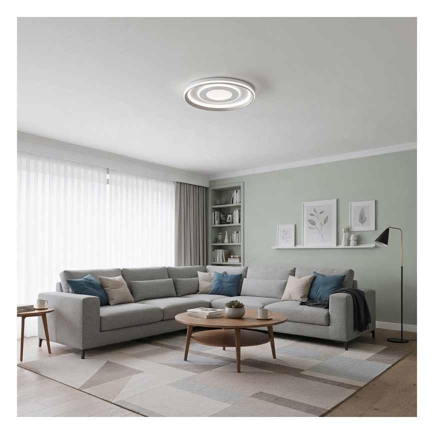 ITALUX - Candeeiro de tecto LED dimerizável SIMNI LED/55W/230V 3000-6500K Ø 50 cm branco + comando remoto