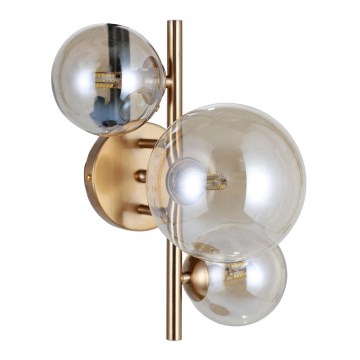 ITALUX - Luminária de parede CANELLO 3xG9/5W/230V latão