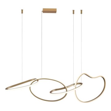 ITALUX - Lustre LED suspenso em cabo FONTE LED/60W/230V 3000/4000/6000K dourado