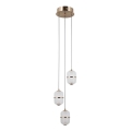 ITALUX - Lustre LED suspenso por cabo ALANI 3xLED/5W/230V 3000K dourado