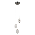ITALUX - Lustre LED suspenso por cabo ALANI 3xLED/5W/230V 3000K preto/dourado