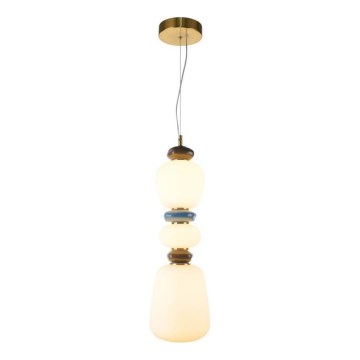 ITALUX - Lustre LED suspenso por cabo EVANS LED/19W/230V 3000K dourado/azul/castanho