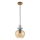 ITALUX - Lustre pendente FANDA 1xE27/40W/230V dourado/bege fumê