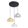 ITALUX - Lustre suspenso com cabo AINALE 3xG9/7W/230V preto/transparente/fumê bege/cinzento