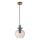ITALUX - Lustre suspenso em cabo FANDA 1xE27/40W/230V dourado/cinza fumê