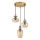 ITALUX - Lustre suspenso em cabo FANDA 3xE27/40W/230V dourado/bege fumado