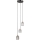 ITALUX - Lustre suspenso em cabo TORNO 3xE14/40W/230V preto/dourado