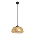 ITALUX - Lustre suspenso por cabo AINALE 1xG9/7W/230V preto/castanho fumado