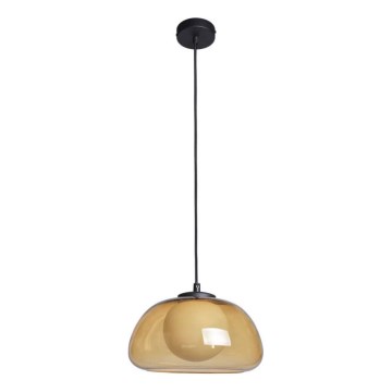 ITALUX - Lustre suspenso por cabo AINALE 1xG9/7W/230V preto/castanho fumado