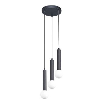 ITALUX - Lustre suspenso por cabo FILANO 3xG9/5W/230V preto