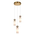 ITALUX - Lustre suspenso por cabo SANTOS 3xG9/40W/230V dourado