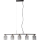 ITALUX - Lustre suspenso por cabo SIMONA 5xE14/40W/230V preto/dourado