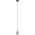 ITALUX - Lustre suspenso por cabo TORNO 1xE14/40W/230V preto/dourado