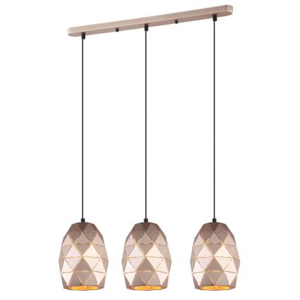 ITALUX - Candelabro suspenso HARLEY 3xE27/40W/230V Rosa dourado