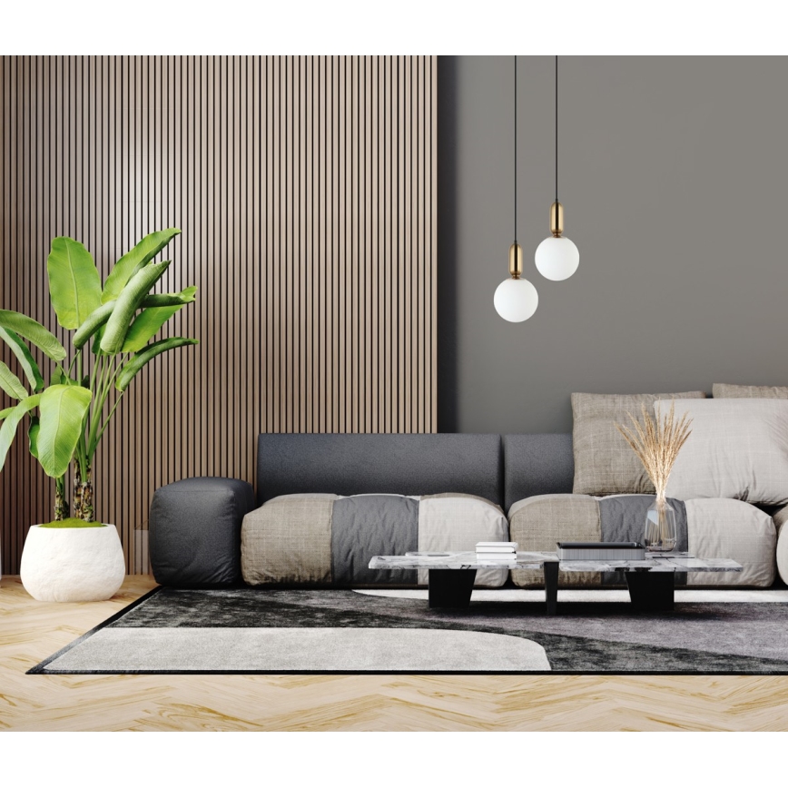 ITALUX - Candeeiro de teto suspenso ALDEVA 1xE27/40W/230V diâmetro 20 cm preto/bronze