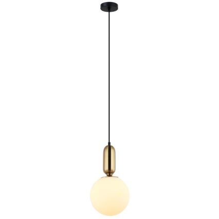 ITALUX - Candeeiro de teto suspenso ALDEVA 1xE27/40W/230V diâmetro 20 cm preto/bronze